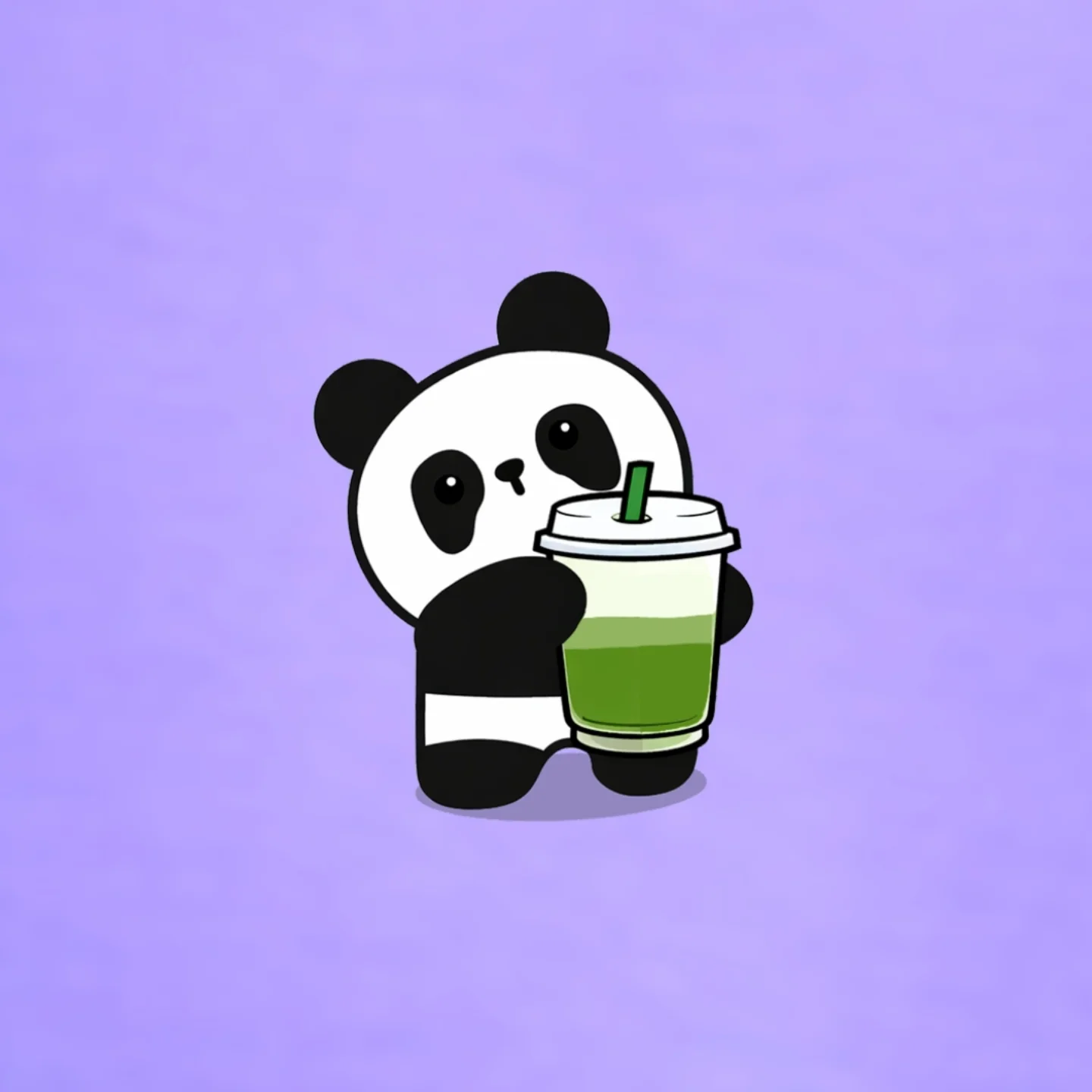 Panda with matcha